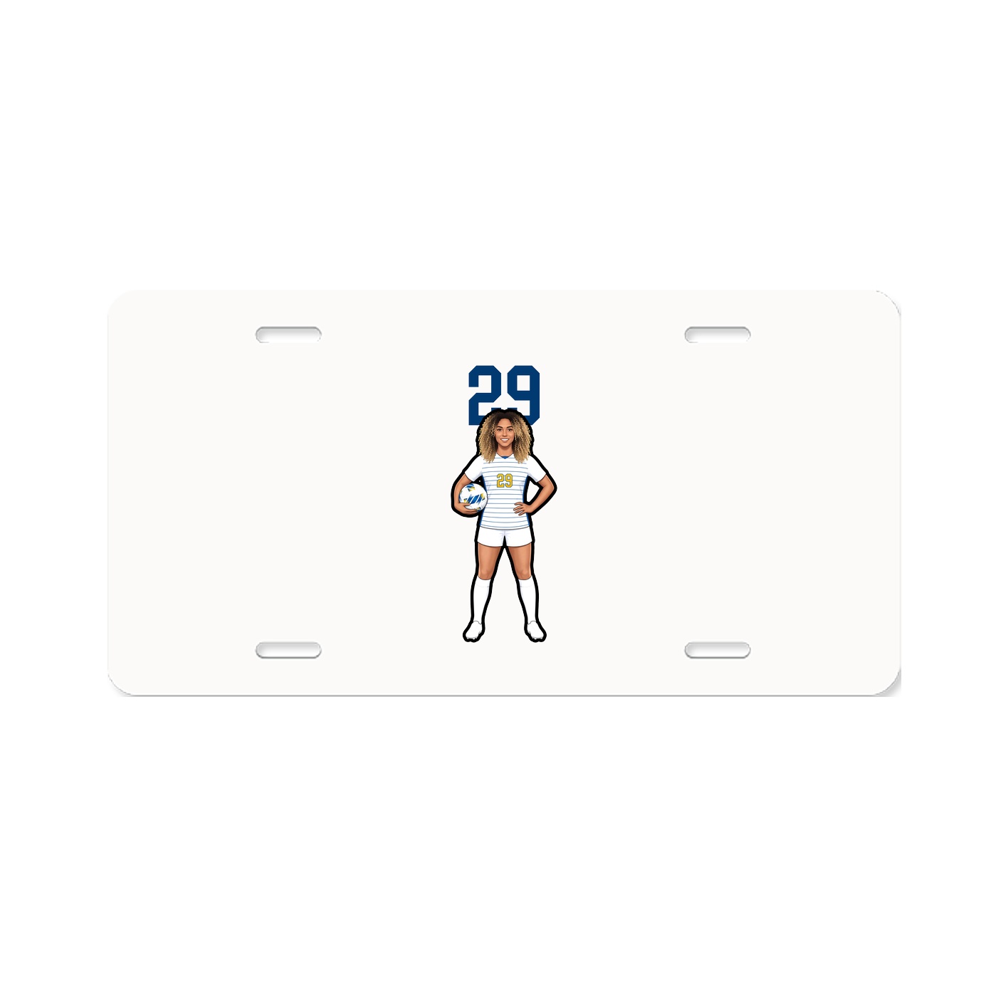 License Plate — Number Top in Classic