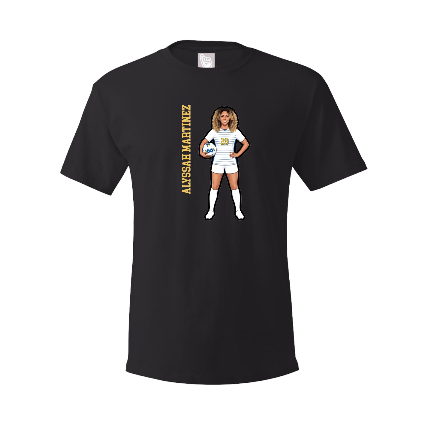 Tee — Name Vertical in Black