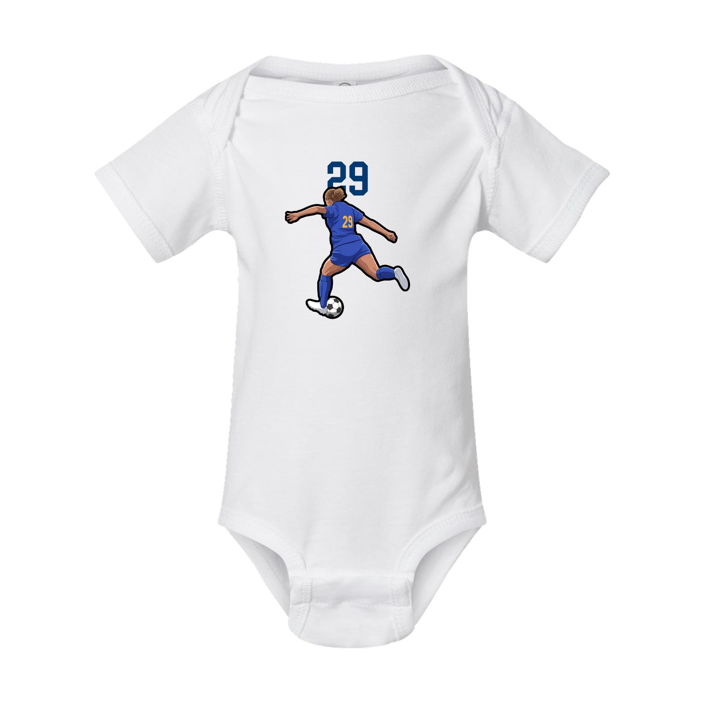 Baby Onesie — Number Top in White