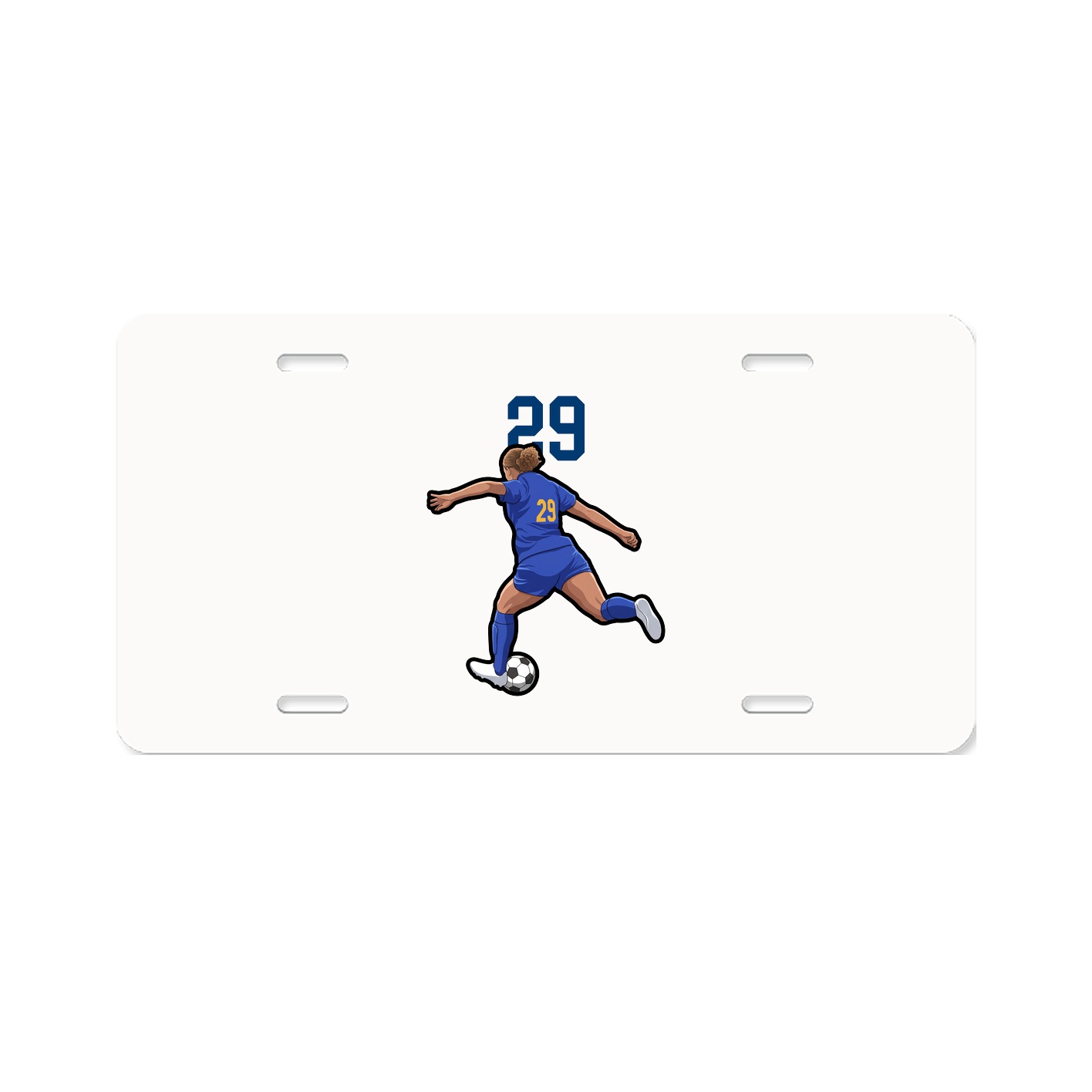 License Plate — Number Top in Classic