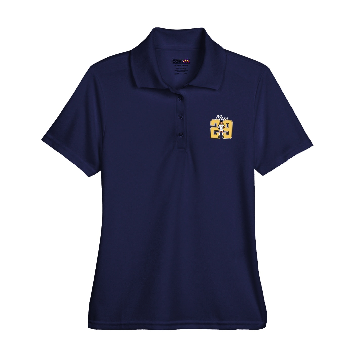 Womens Performance Polo — Mothers Day Shirsey in Navy