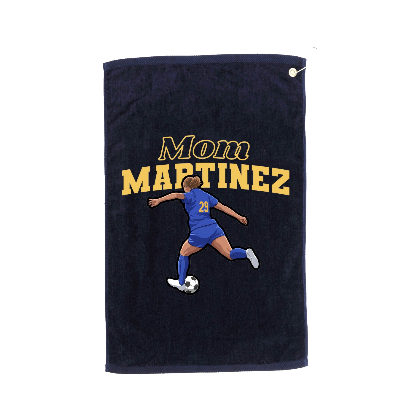 Golf Towel — Mothers Day Block in Navy
