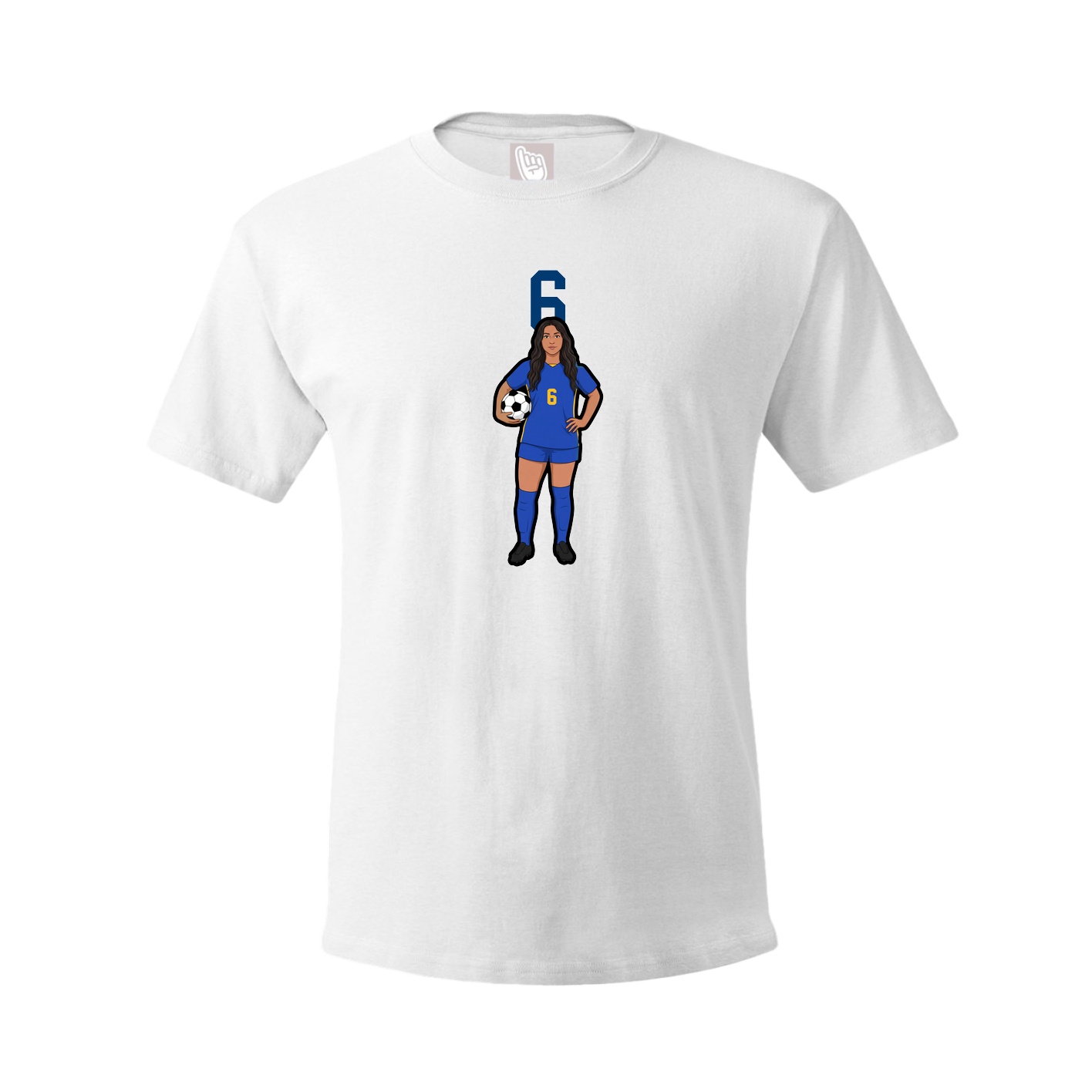 Youth Tee — Number Top in White