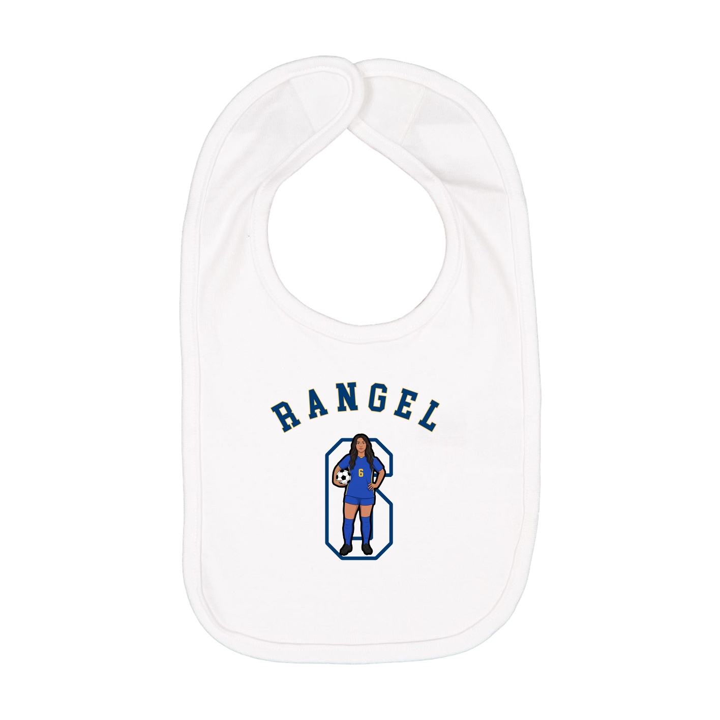 Infant Bib — Shirsey Arch in White