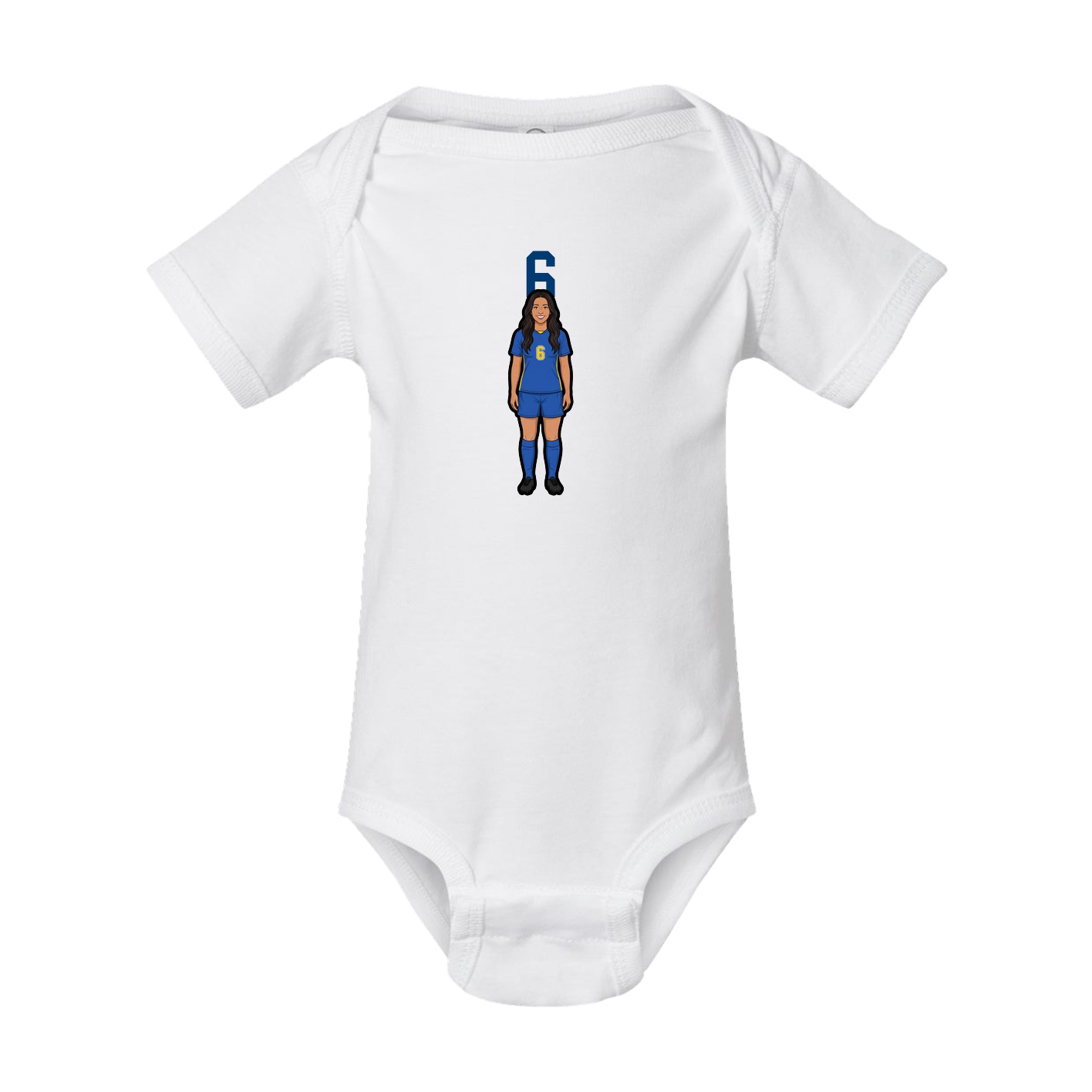 Baby Onesie — Number Top in White