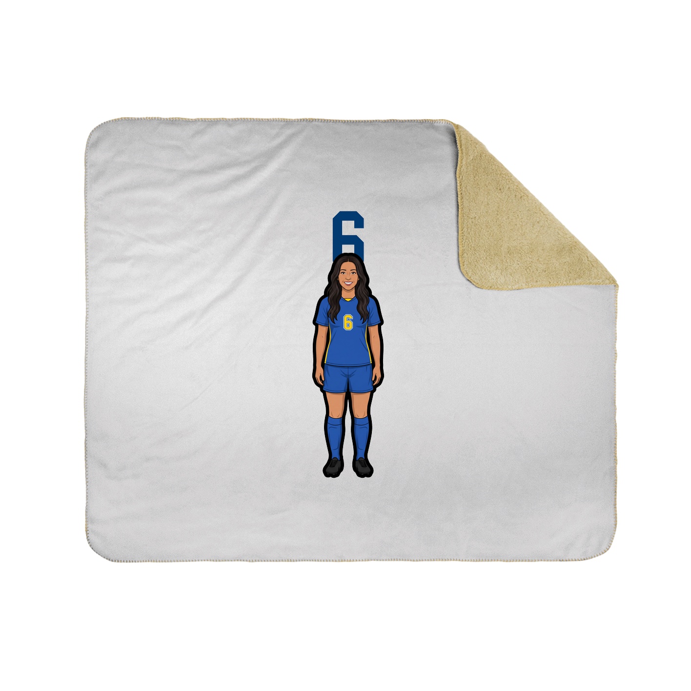 Throw Blanket — Number Top in White