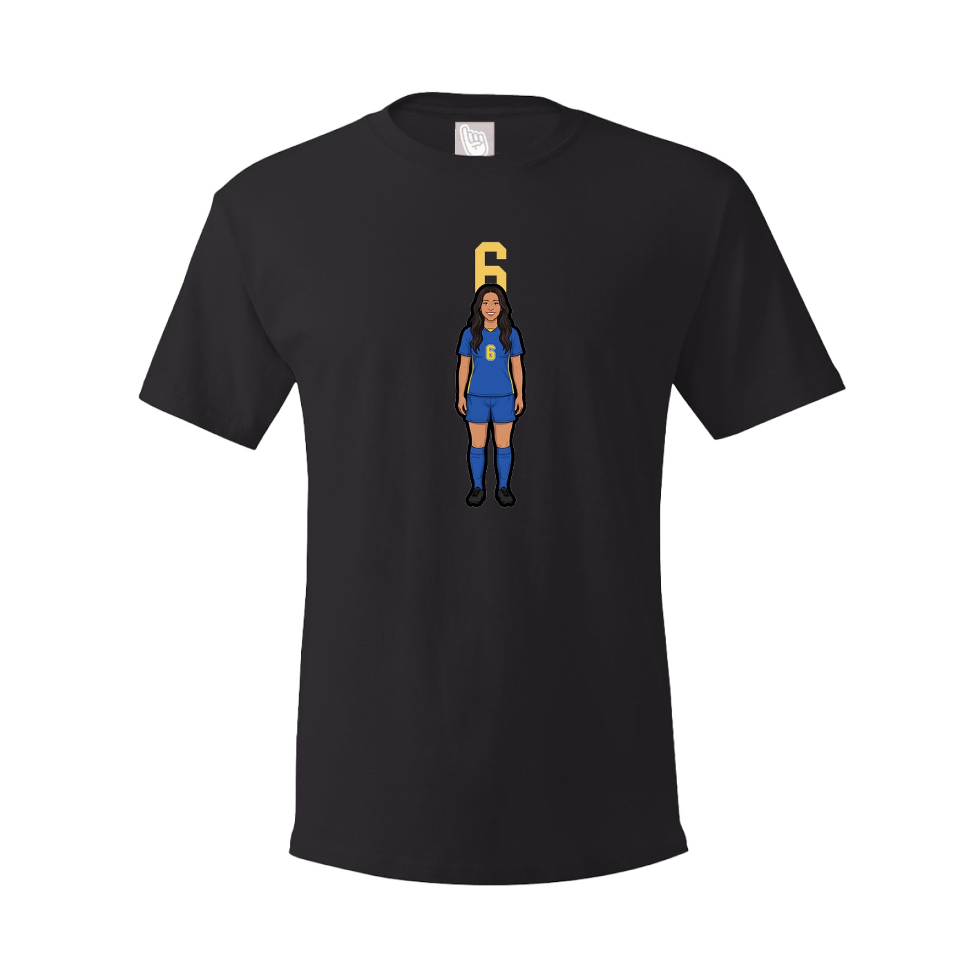Youth Tee — Number Top in Black