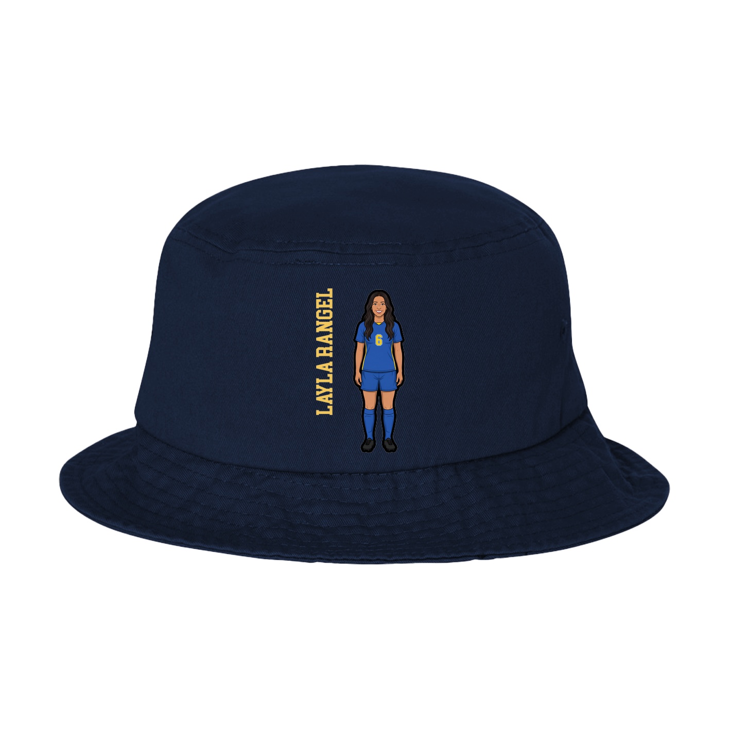 Bucket Cap — Name Vertical in Navy