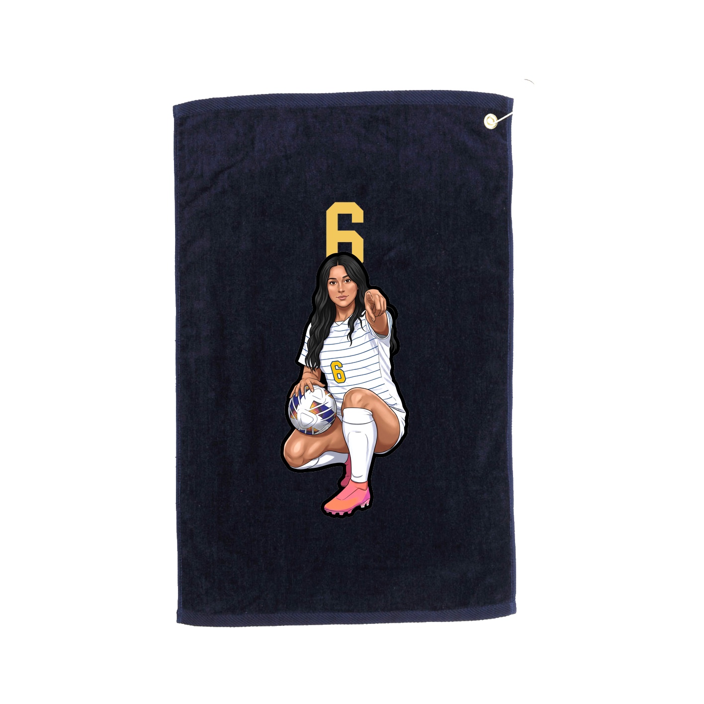 Golf Towel — Number Top in Navy