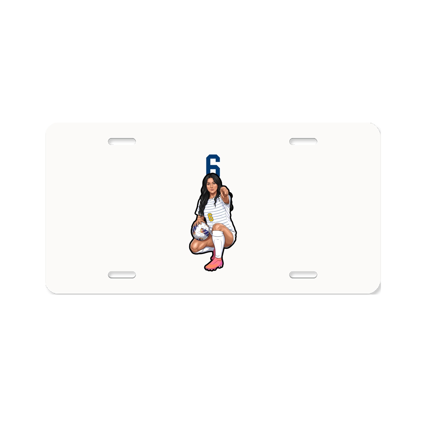 License Plate — Number Top in Classic
