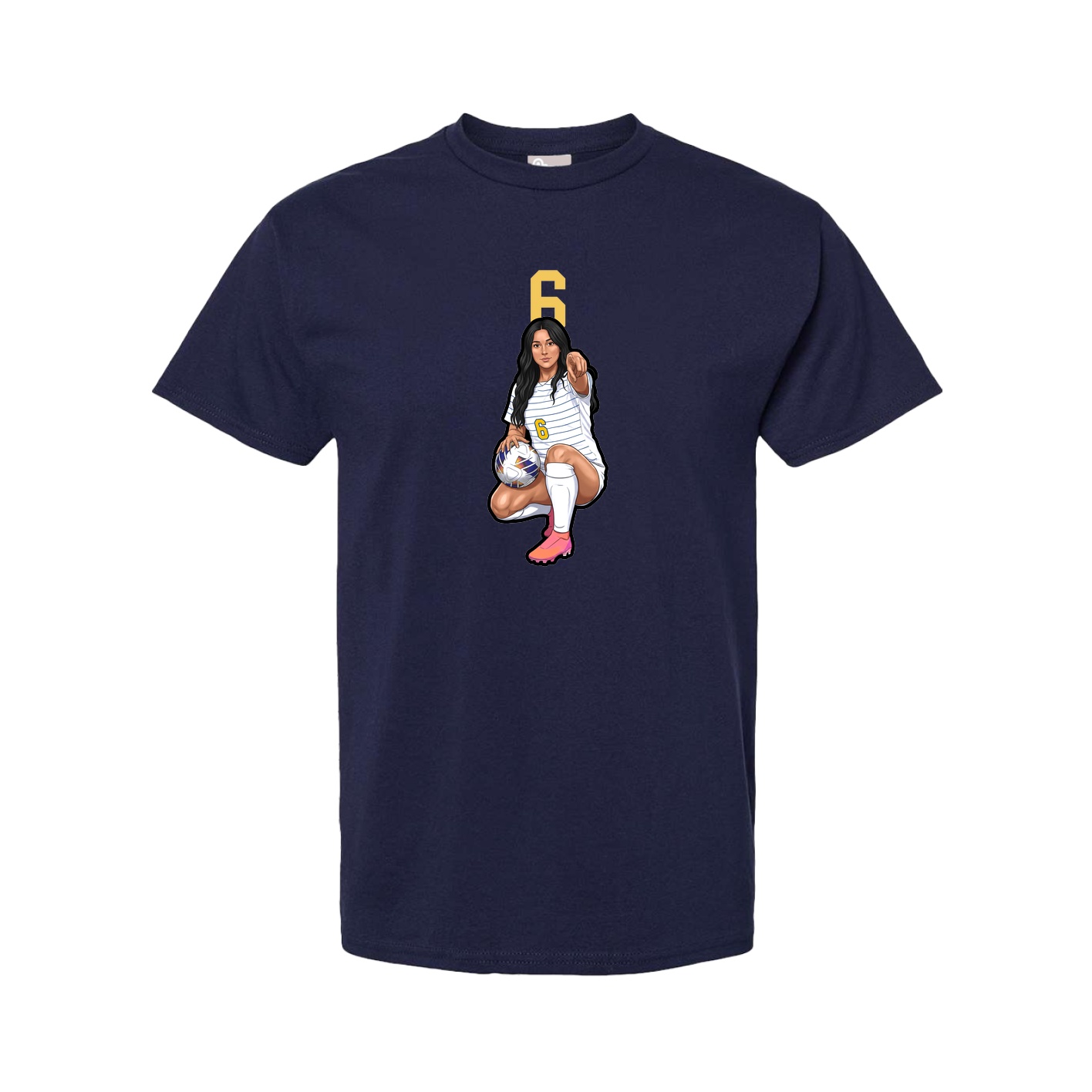 Youth Tee — Number Top in Navy