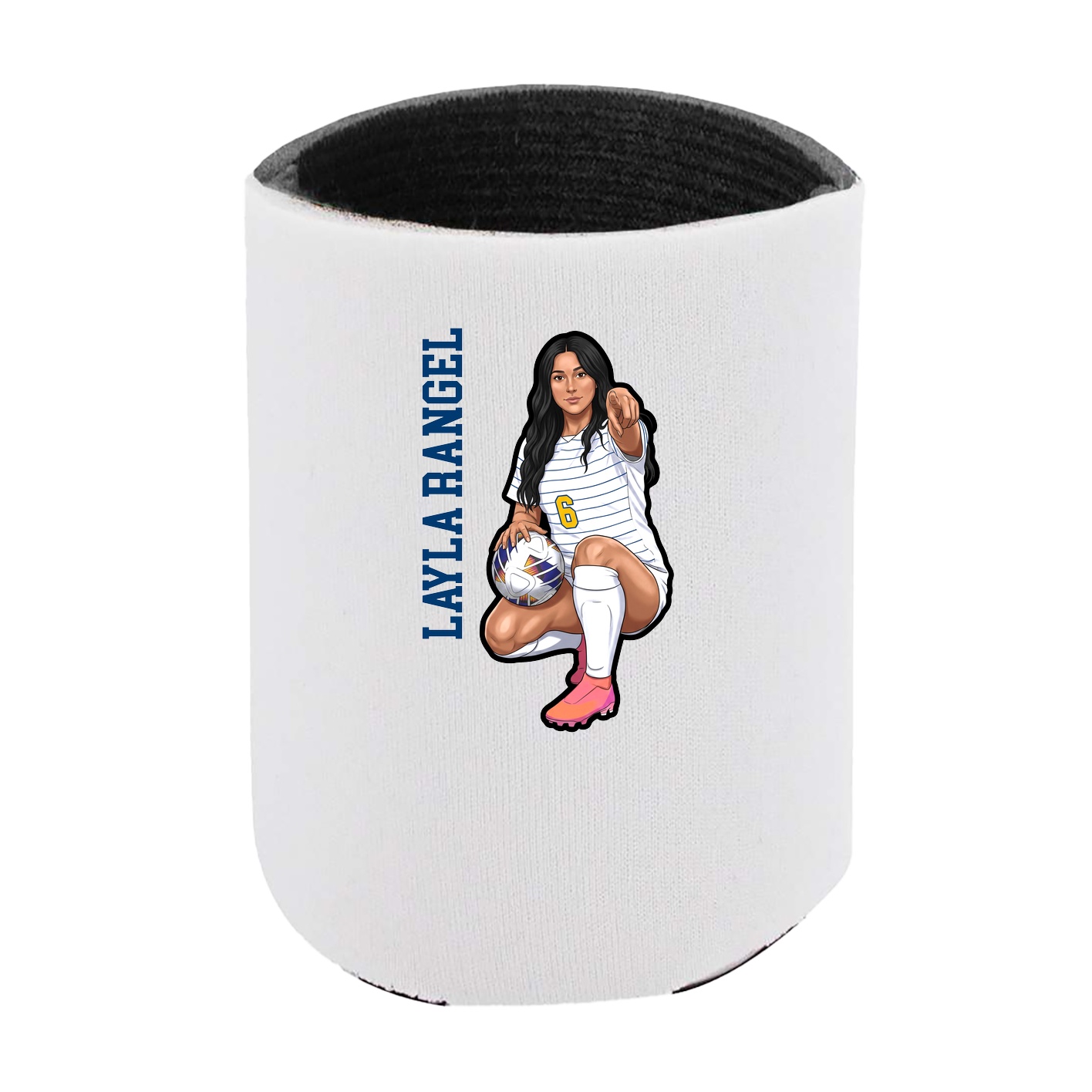 Can Holder — Name Vertical in White