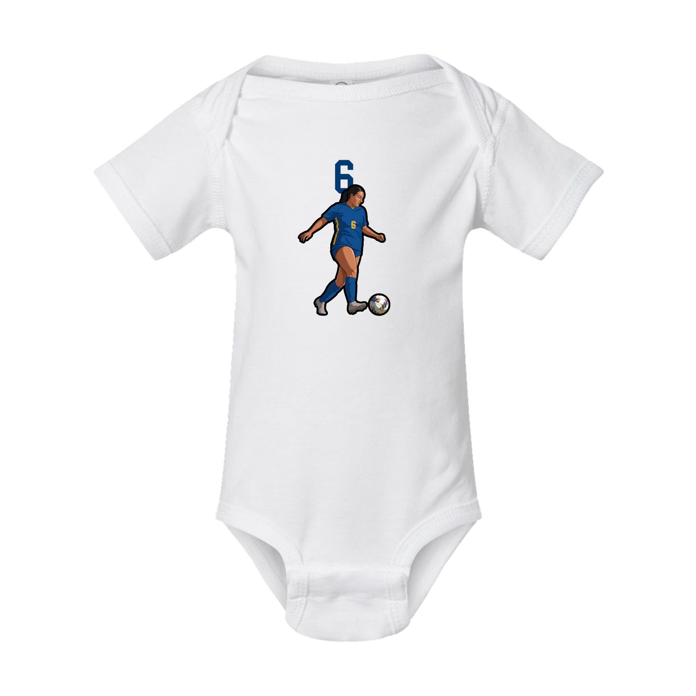 Baby Onesie — Number Top in White