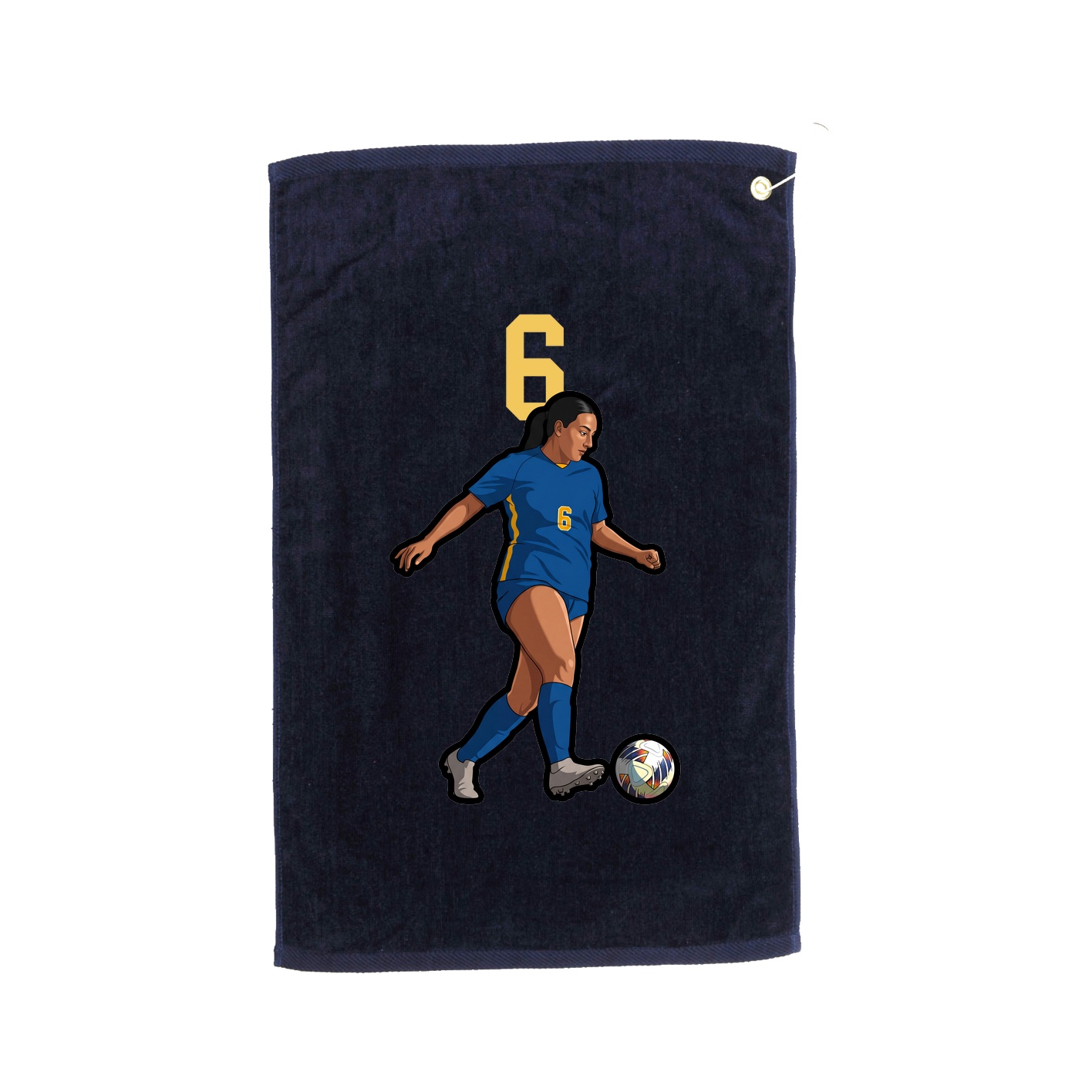 Golf Towel — Number Top in Navy
