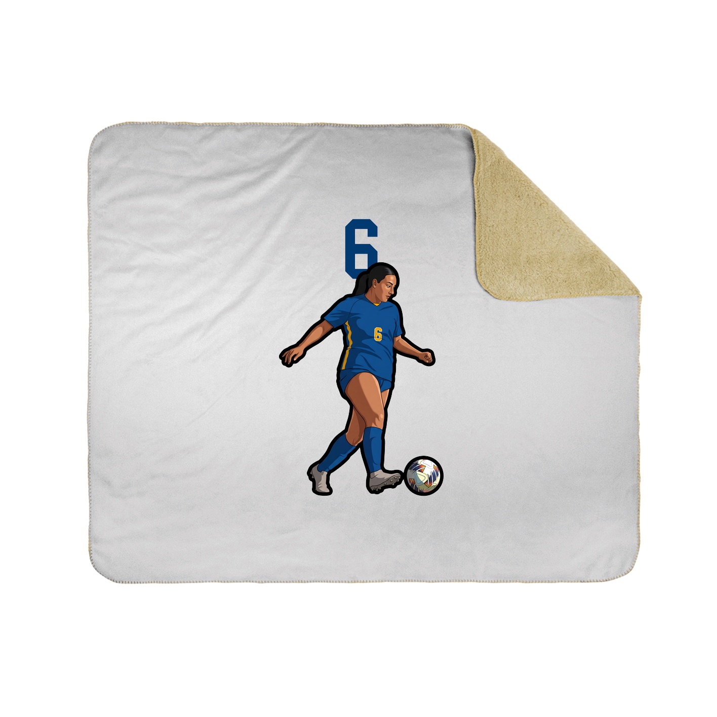 Throw Blanket — Number Top in White