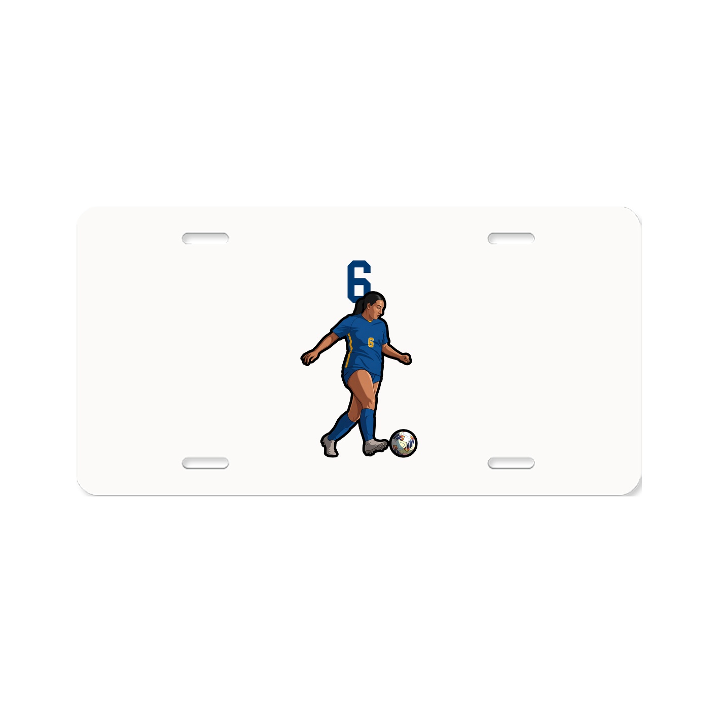 License Plate — Number Top in Classic