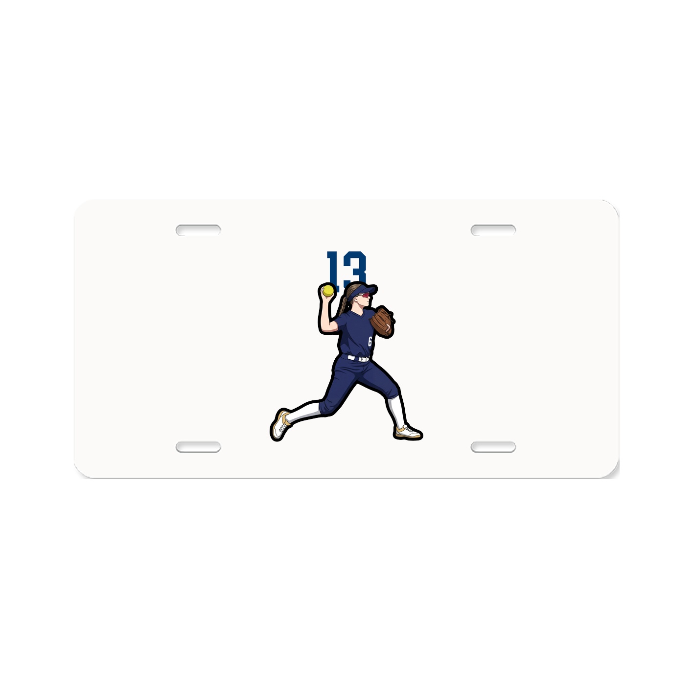 License Plate — Number Top in Classic