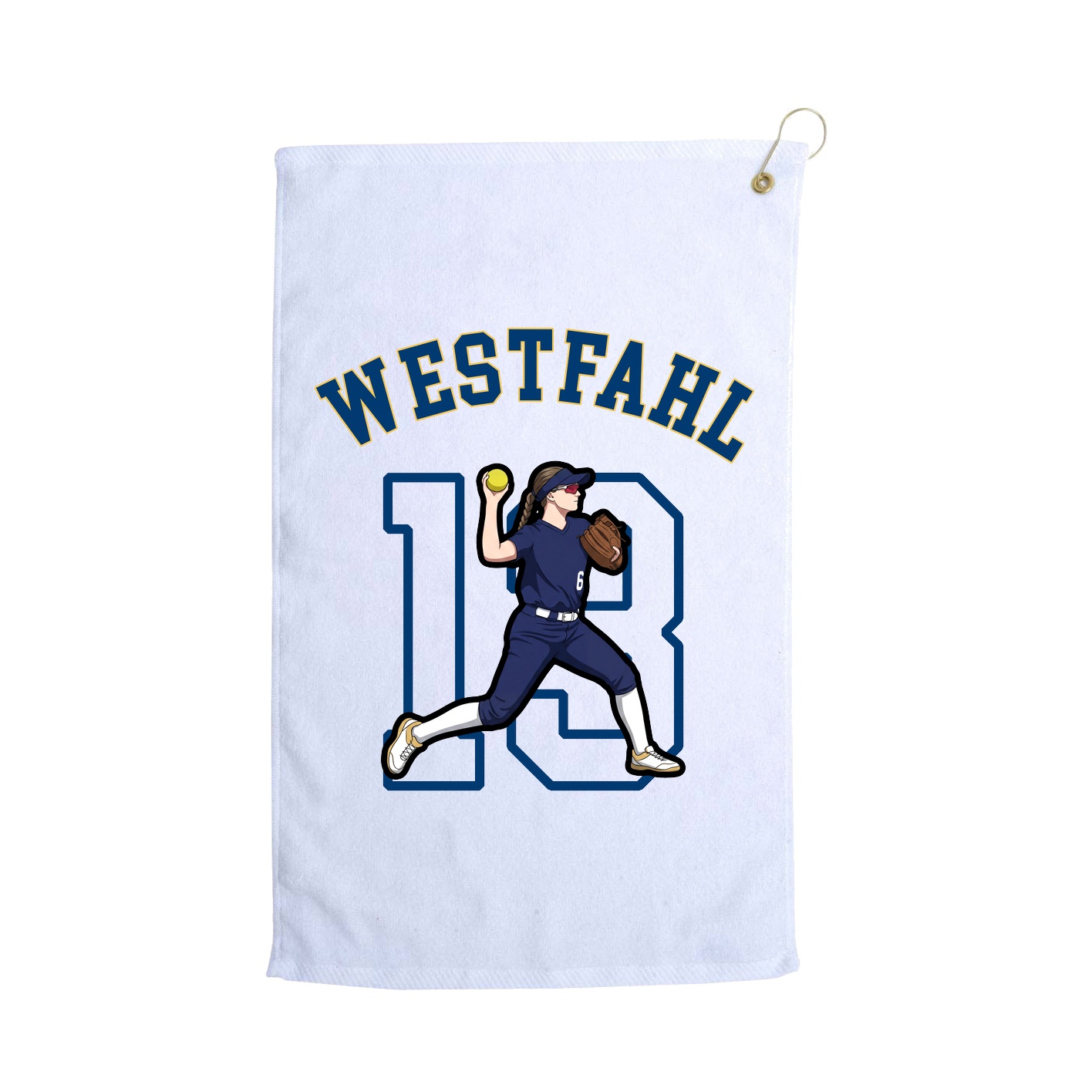 Golf Towel — Shirsey Arch in White