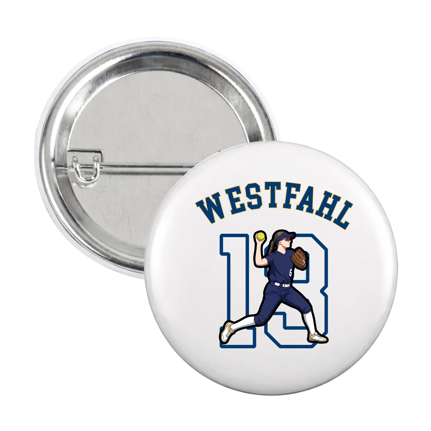 Game Day Button — Shirsey Arch in White
