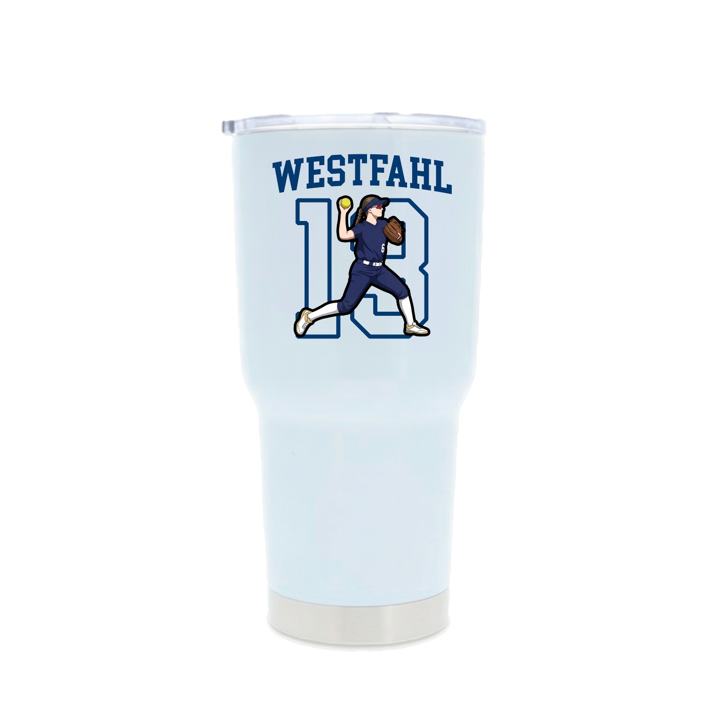 30oz Stainless Steel Tumbler — Shirsey in White
