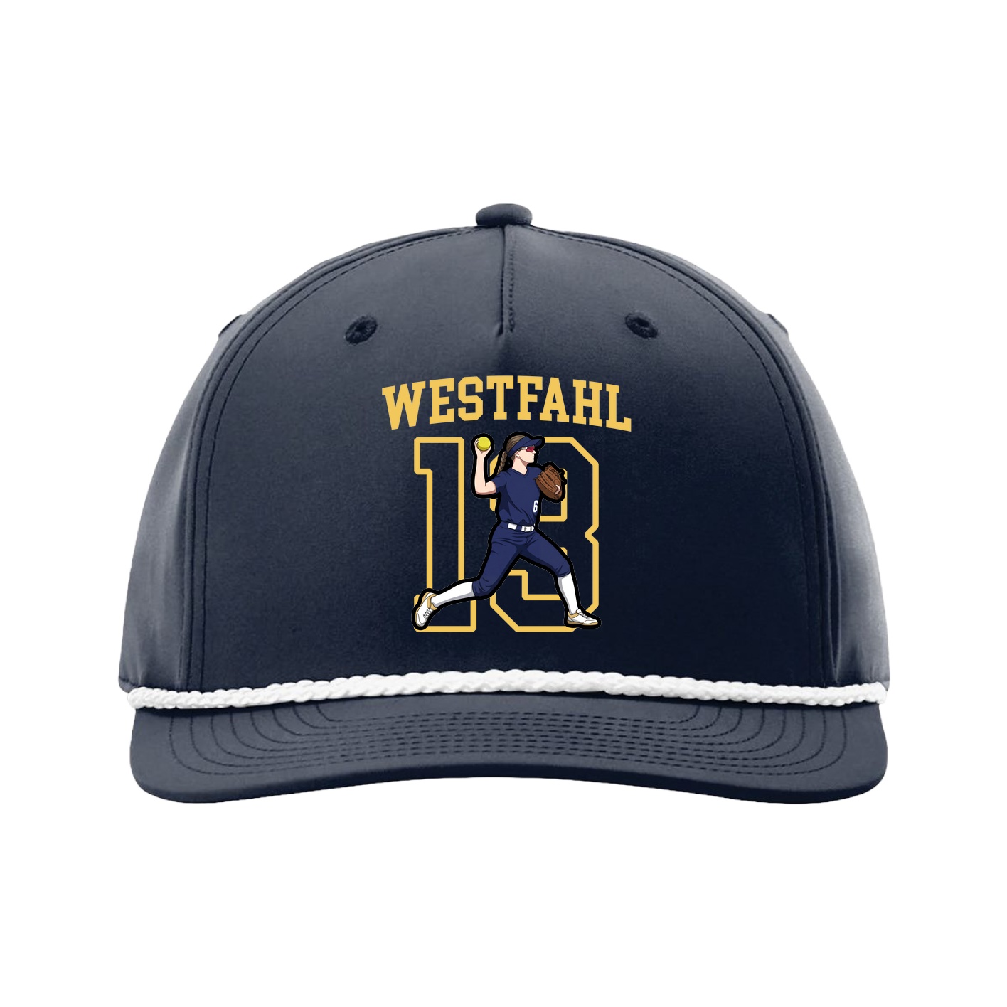 Five-Panel Classic Rope Cap — Shirsey in Navy