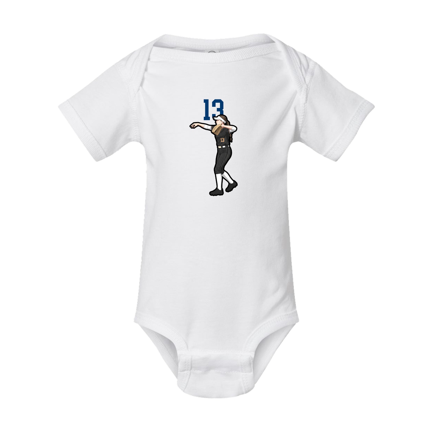 Baby Onesie — Number Top in White
