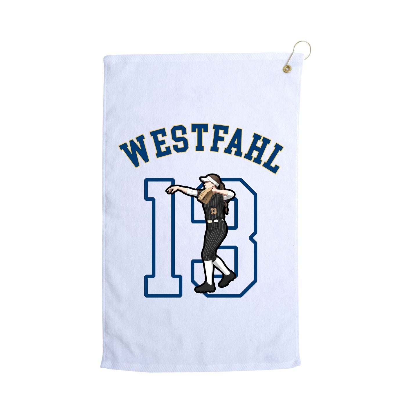 Golf Towel — Shirsey Arch in White