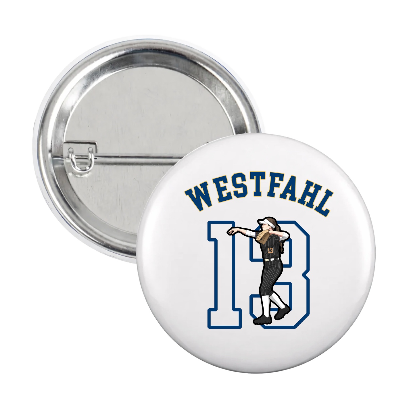 Game Day Button — Shirsey Arch in White
