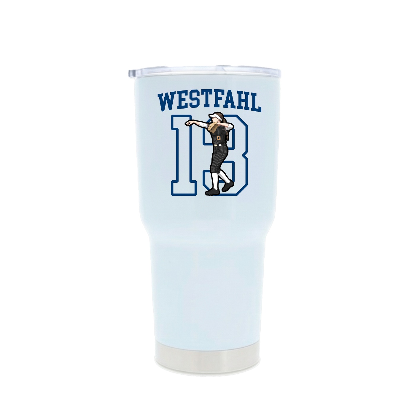30oz Stainless Steel Tumbler — Shirsey in White