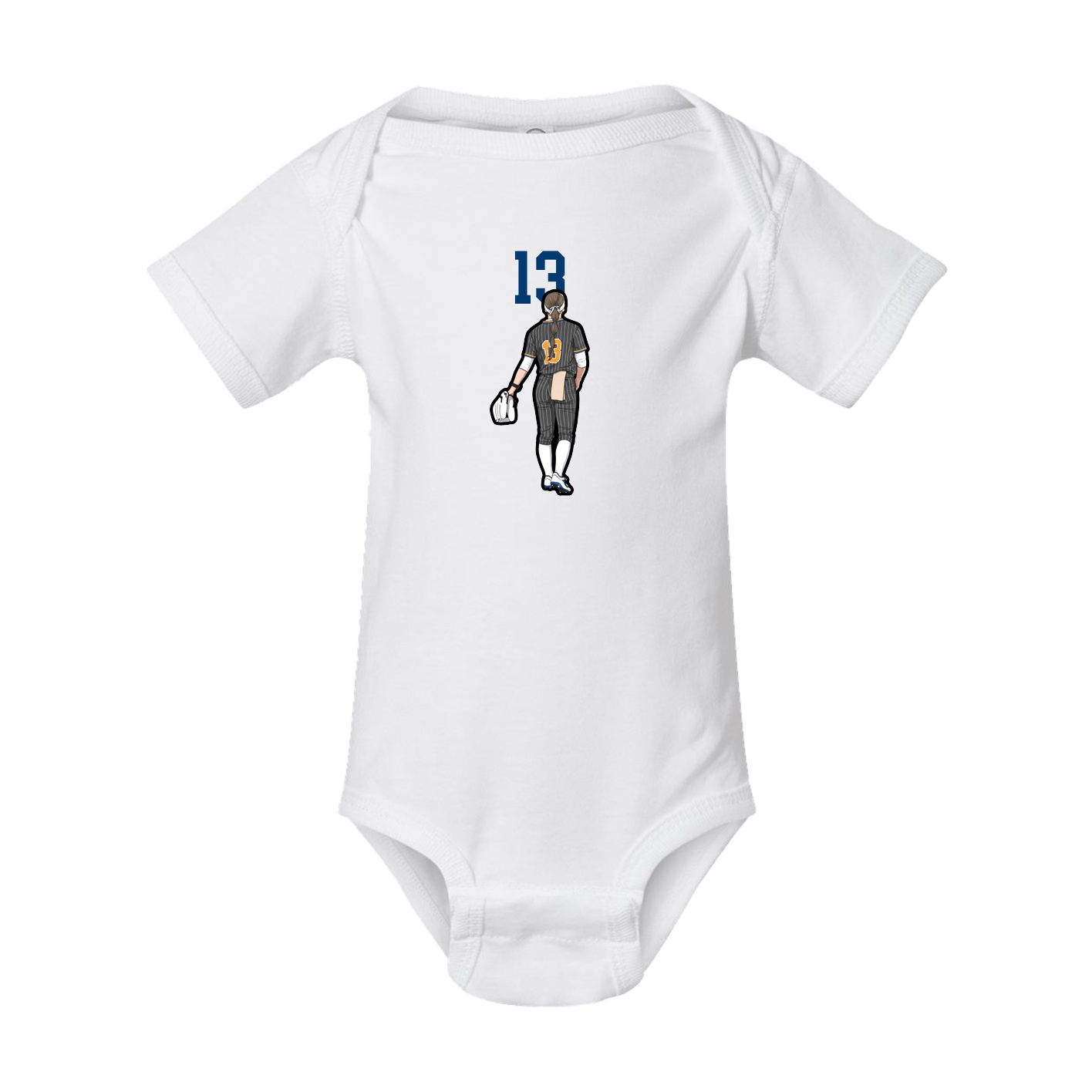 Baby Onesie — Number Top in White
