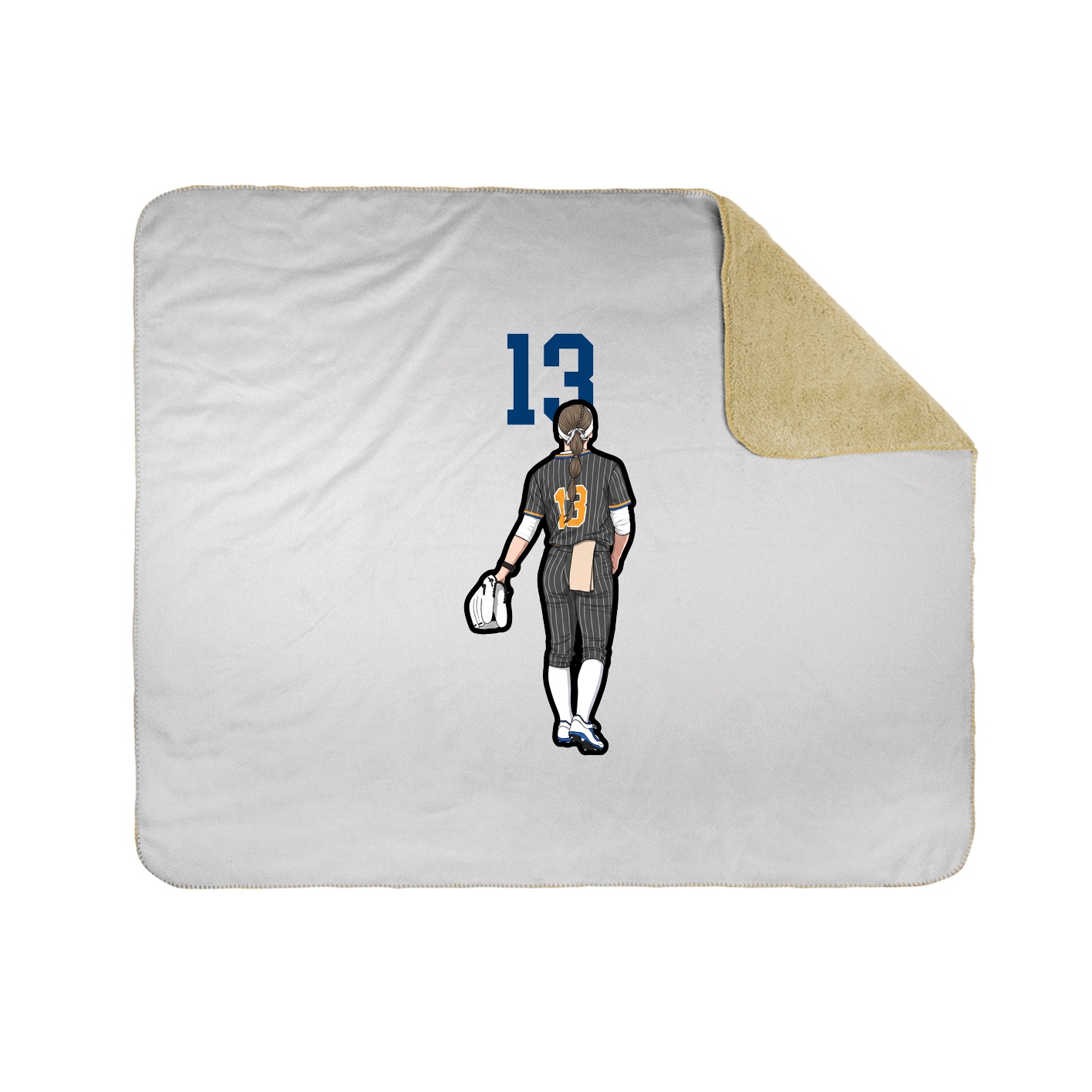 Throw Blanket — Number Top in White