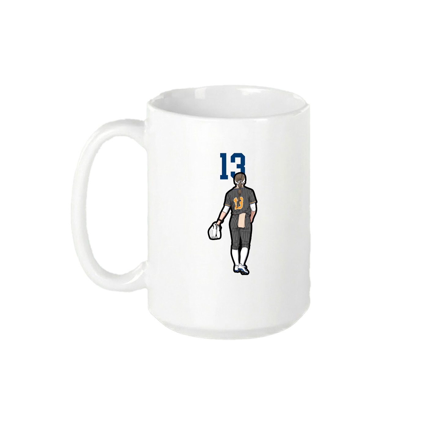 15oz Coffee Mug — Number Top in White