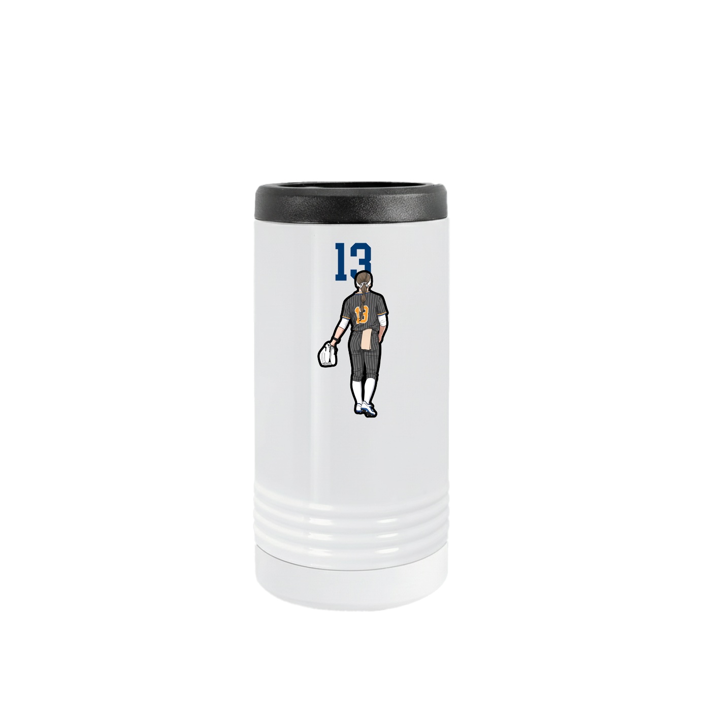 Slim Beverage Holder — Number Top in White