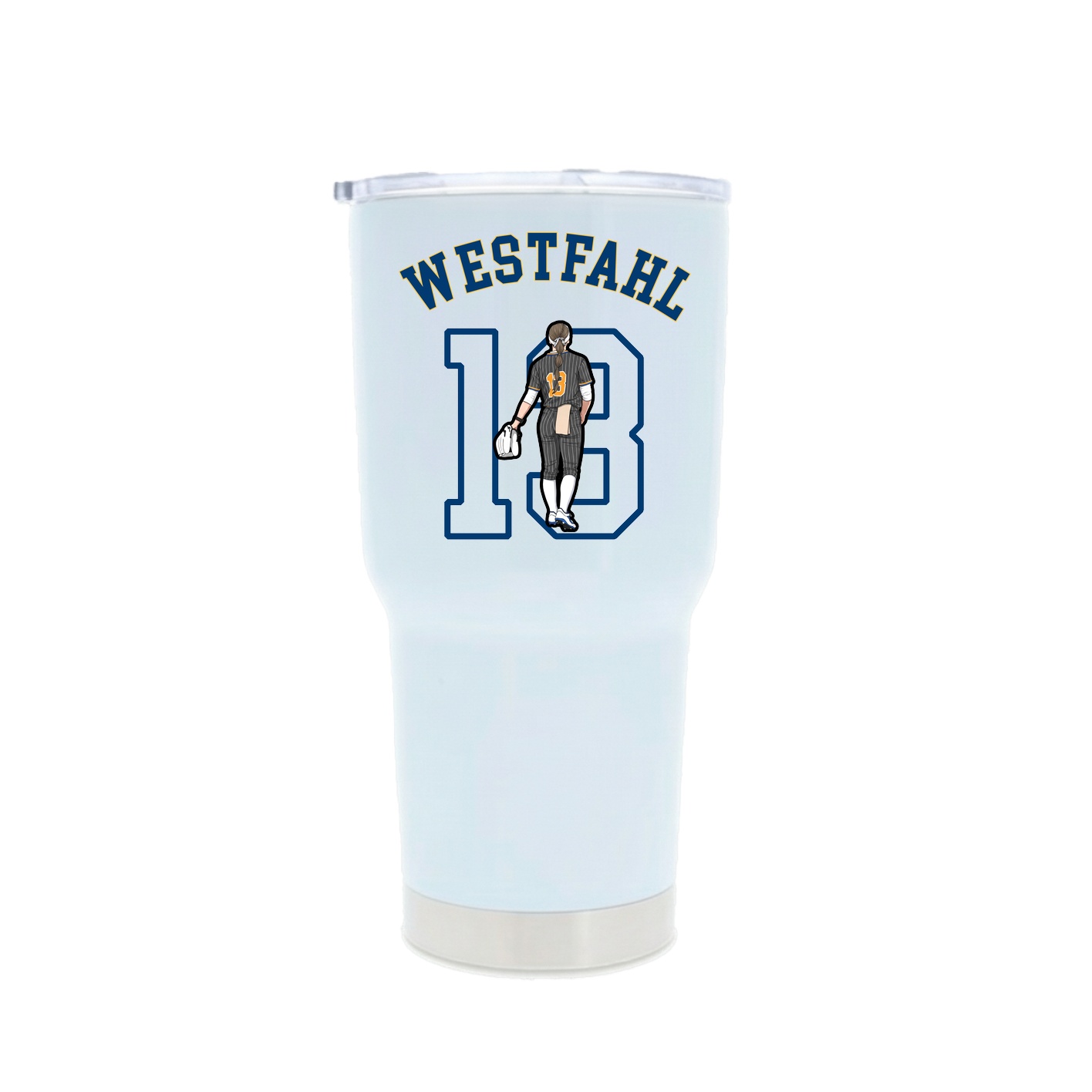 30oz Stainless Steel Tumbler — Shirsey Arch in White