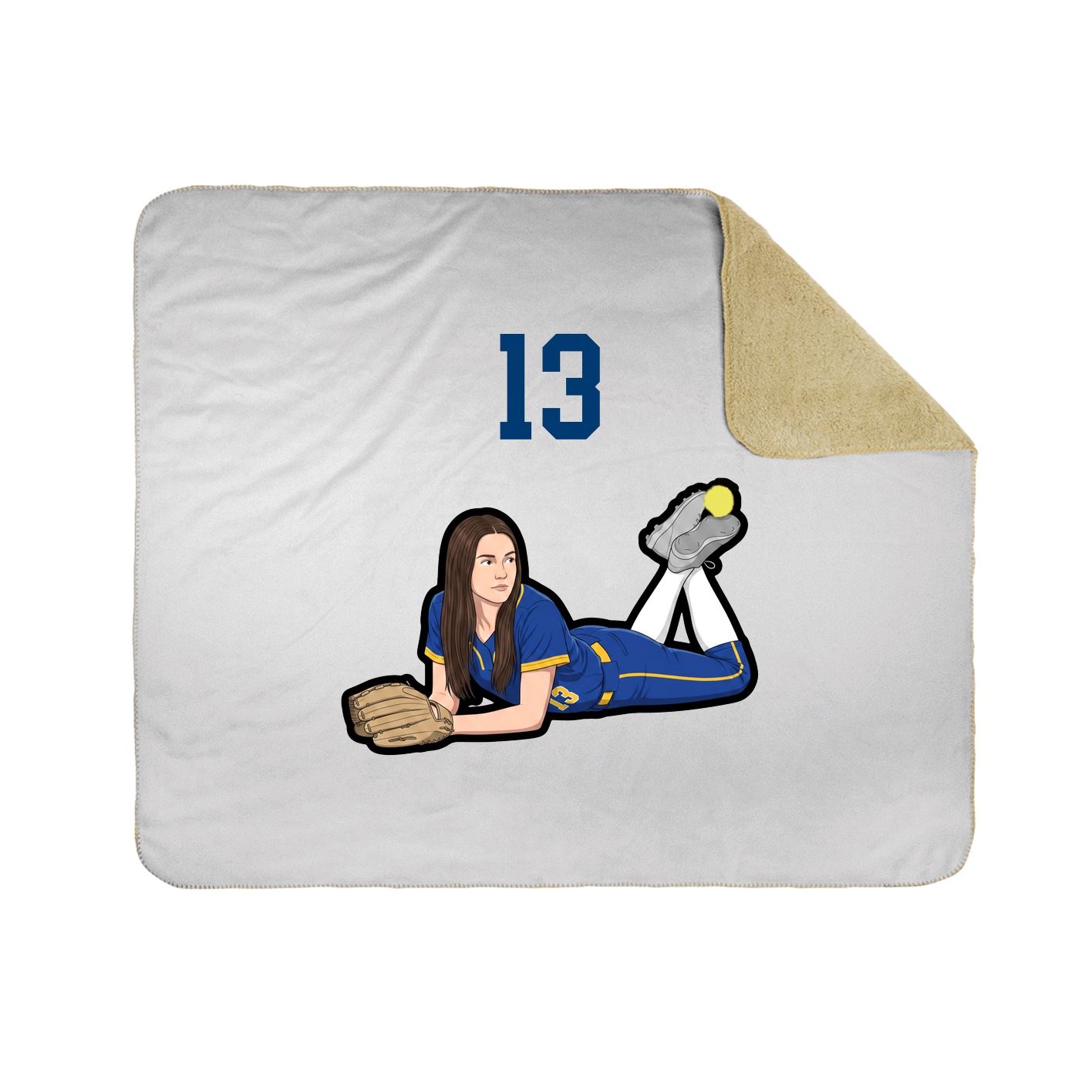 Throw Blanket — Number Top in White