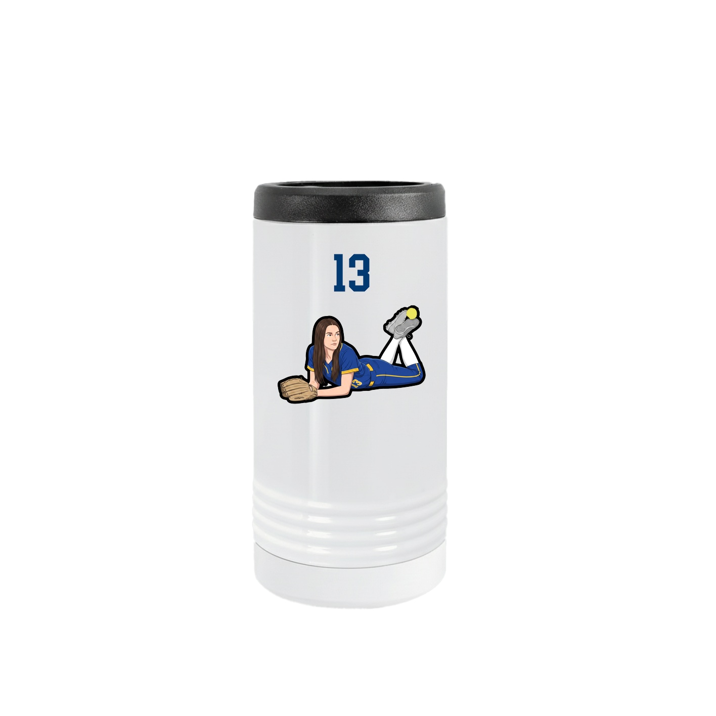 Slim Beverage Holder — Number Top in White