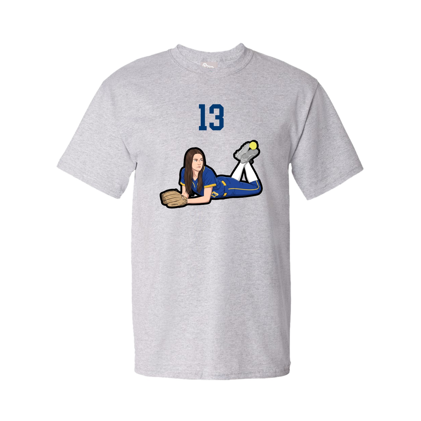 Youth Tee — Number Top in Grey