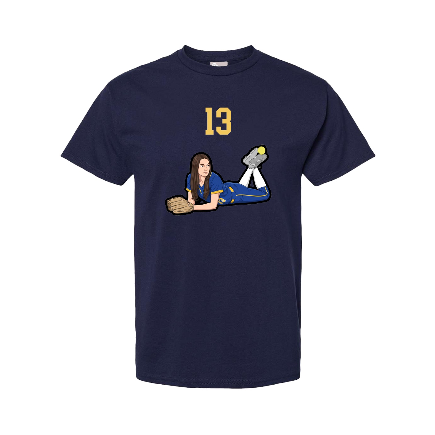 Youth Tee — Number Top in Navy