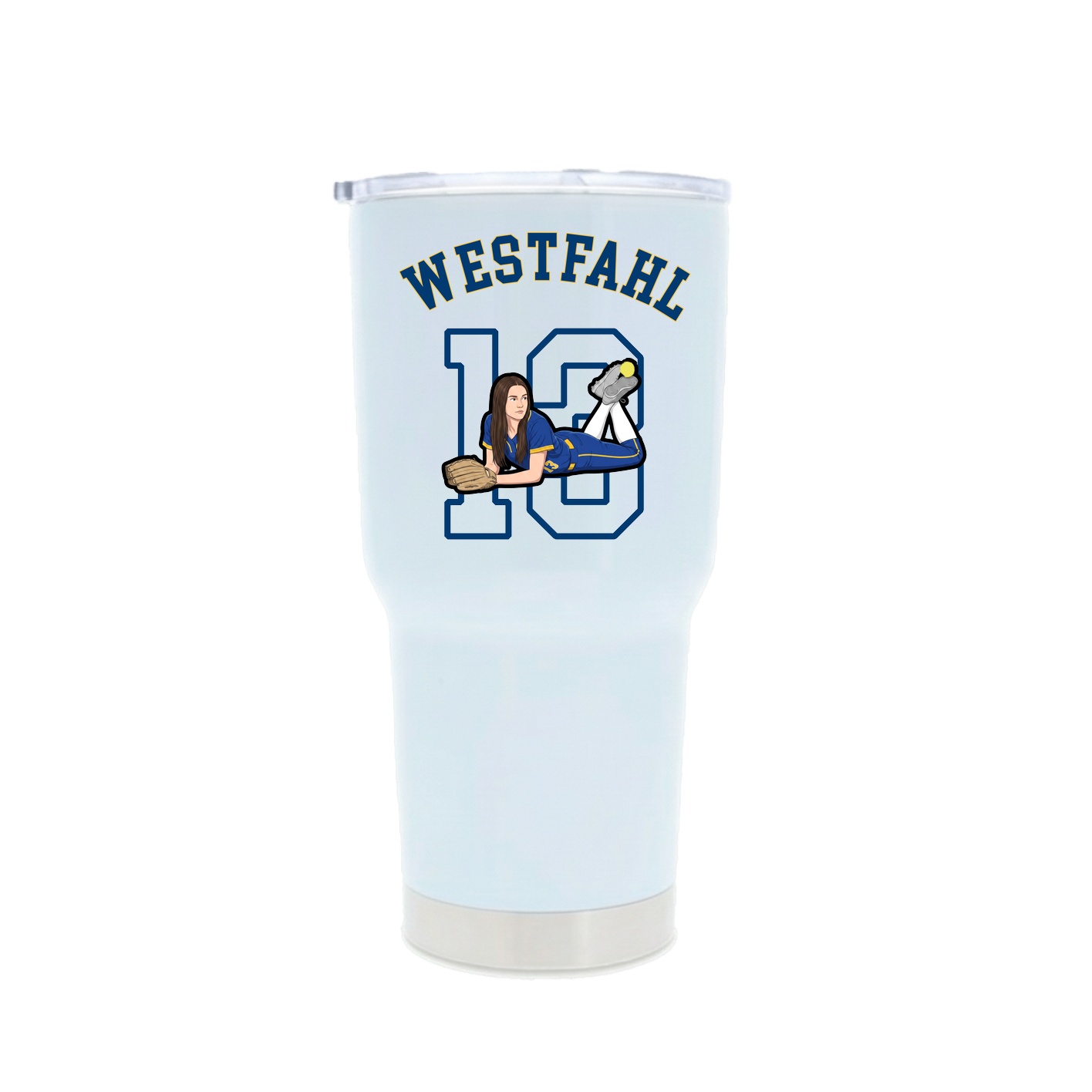 30oz Stainless Steel Tumbler — Shirsey Arch in White