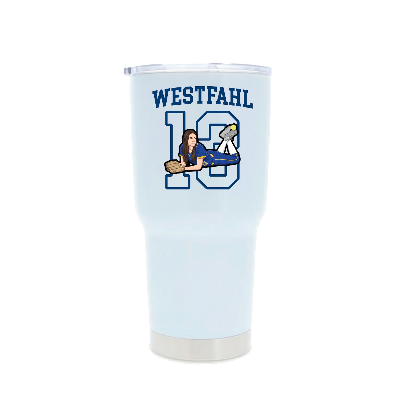 30oz Stainless Steel Tumbler — Shirsey in White