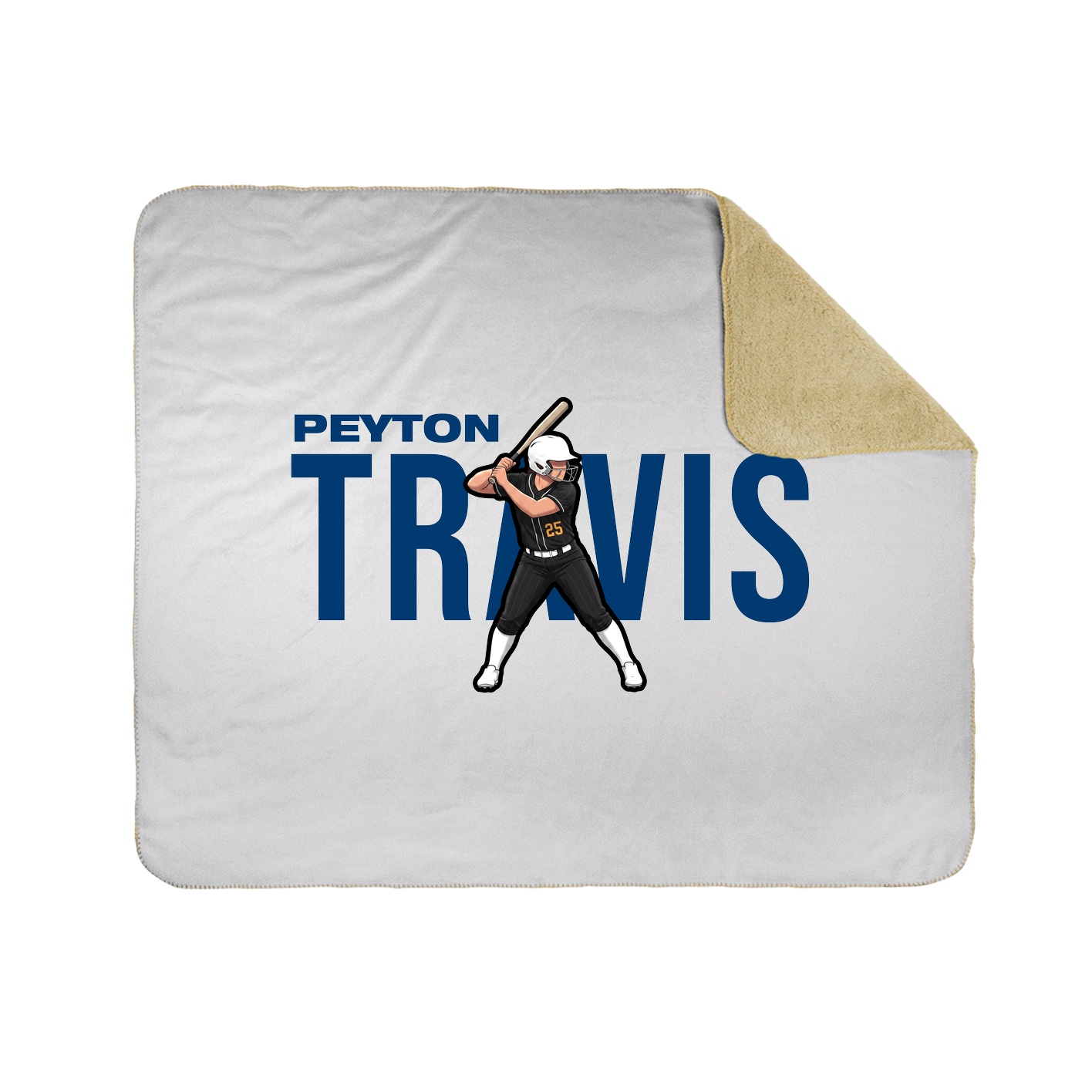 Throw Blanket — Player Name in White