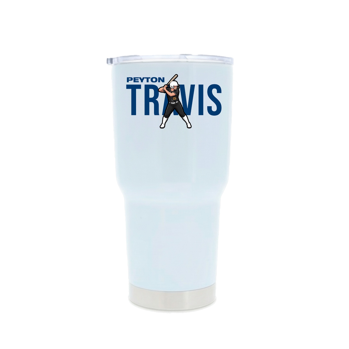 30oz Stainless Steel Tumbler — Player Name in White