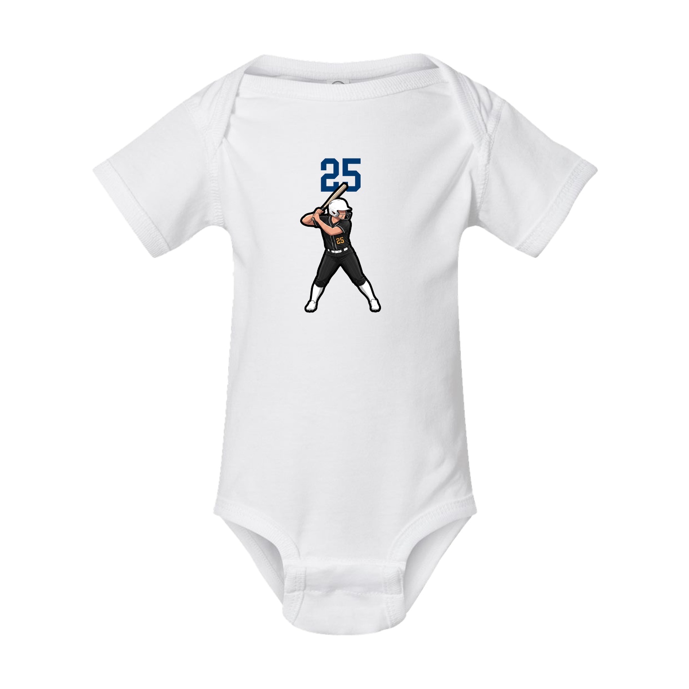 Baby Onesie — Number Top in White