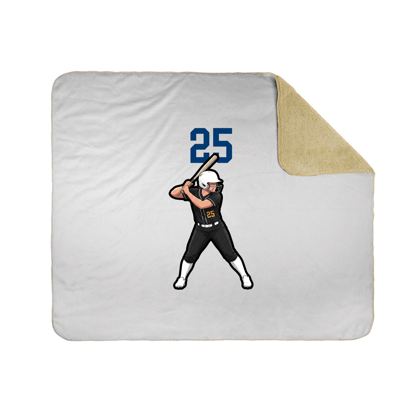 Throw Blanket — Number Top in White