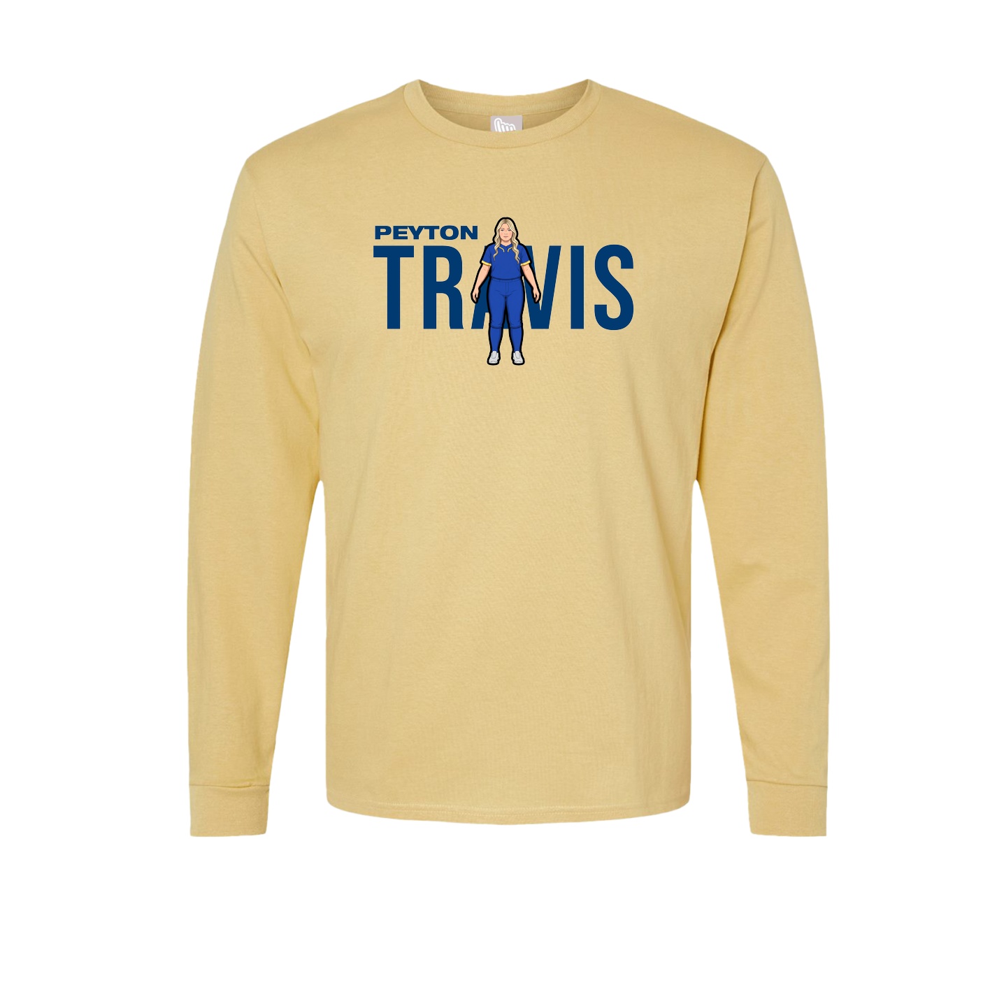 Long Sleeve Tee — Player Name in Vegas Gold