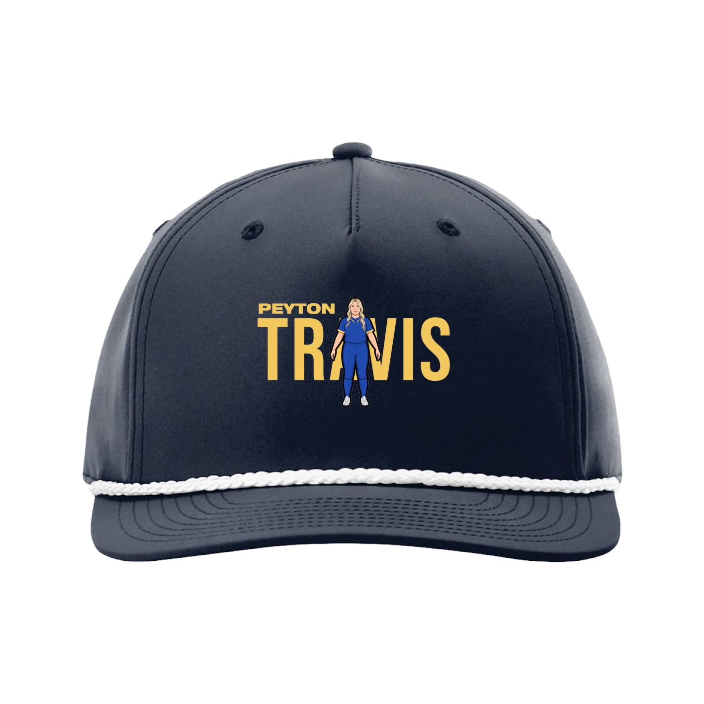Five-Panel Classic Rope Cap — Player Name in Navy