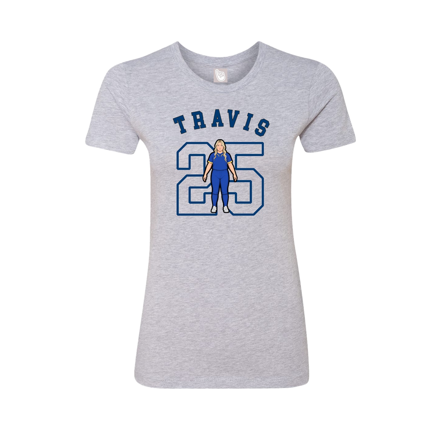 Fitted Women's Tee — Shirsey Arch in Grey