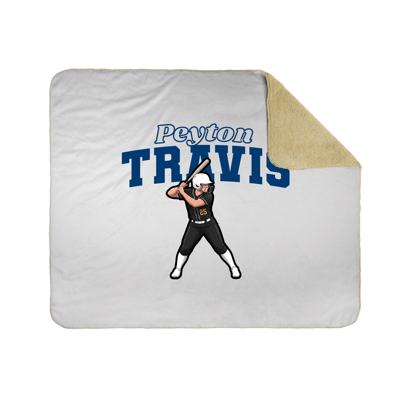 Throw Blanket — Name Arch in White