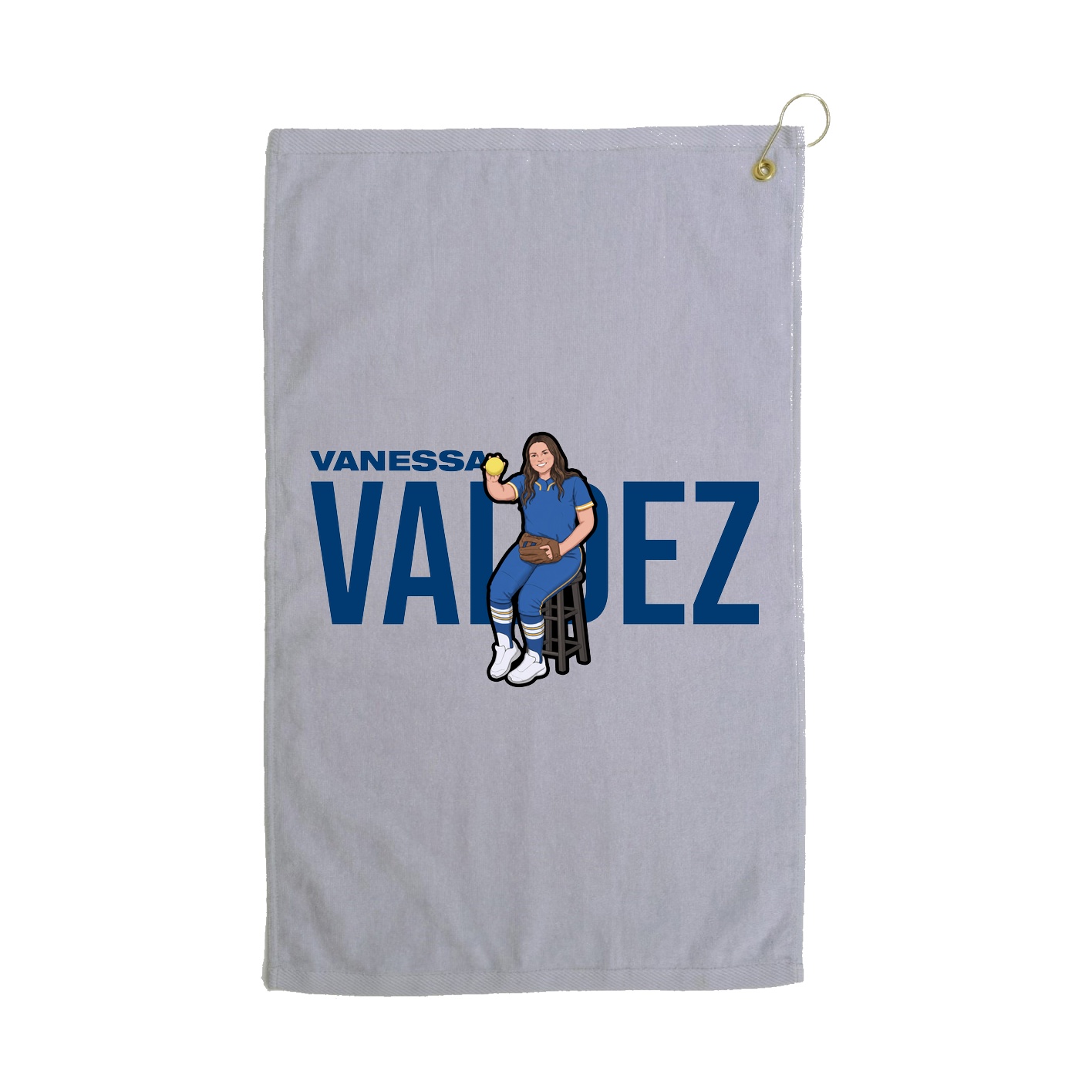 Golf Towel — Player Name in Grey