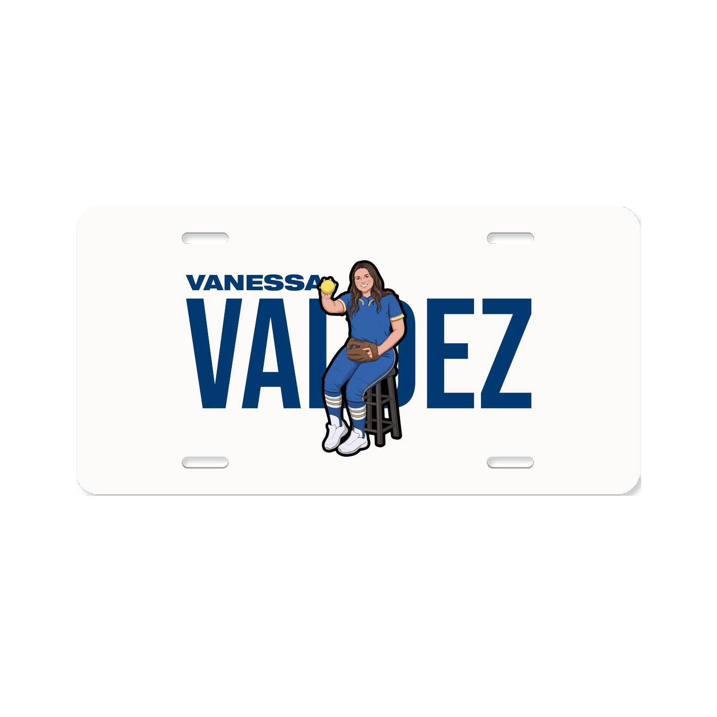 License Plate — Player Name in Classic